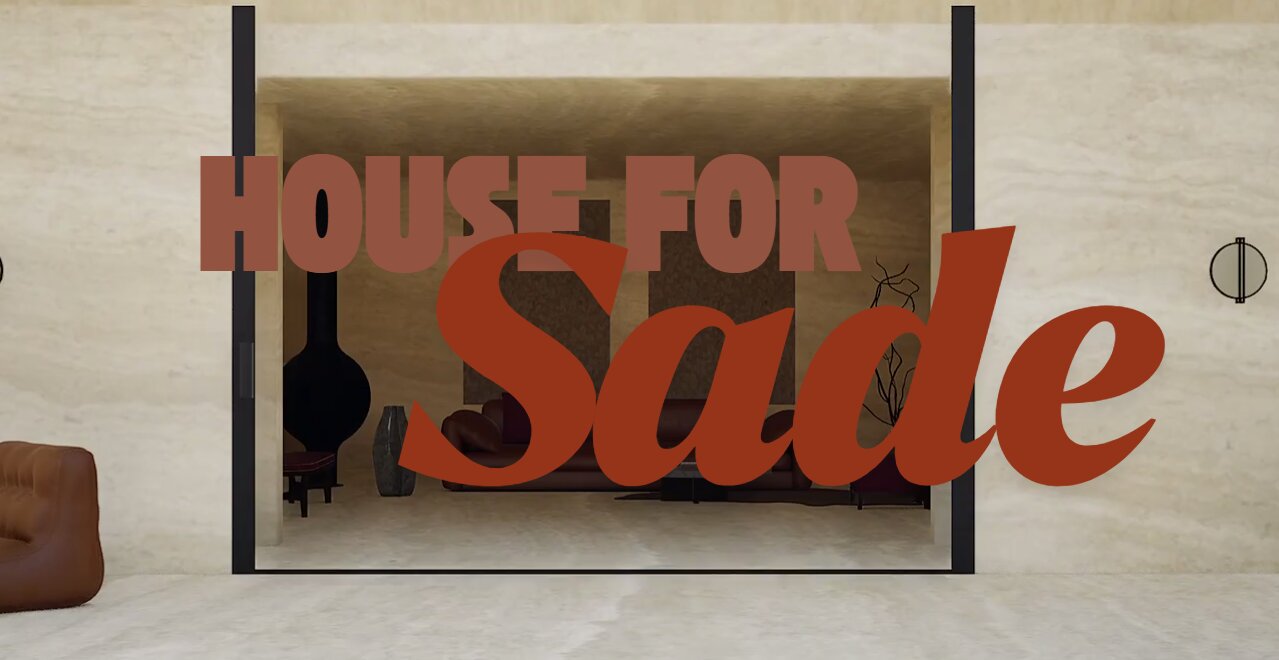 House for Sade — fotograma con el título de la visualización